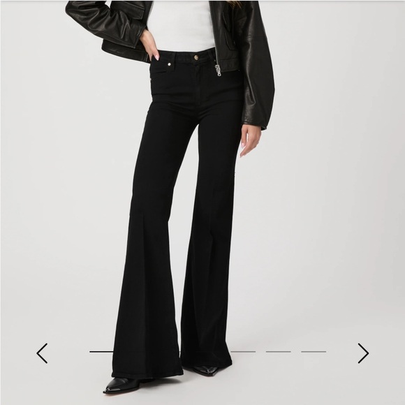 NEW PAIGE BLACK JEANS - NEVER WORN - Black Charlie Flare Jeans Size 26